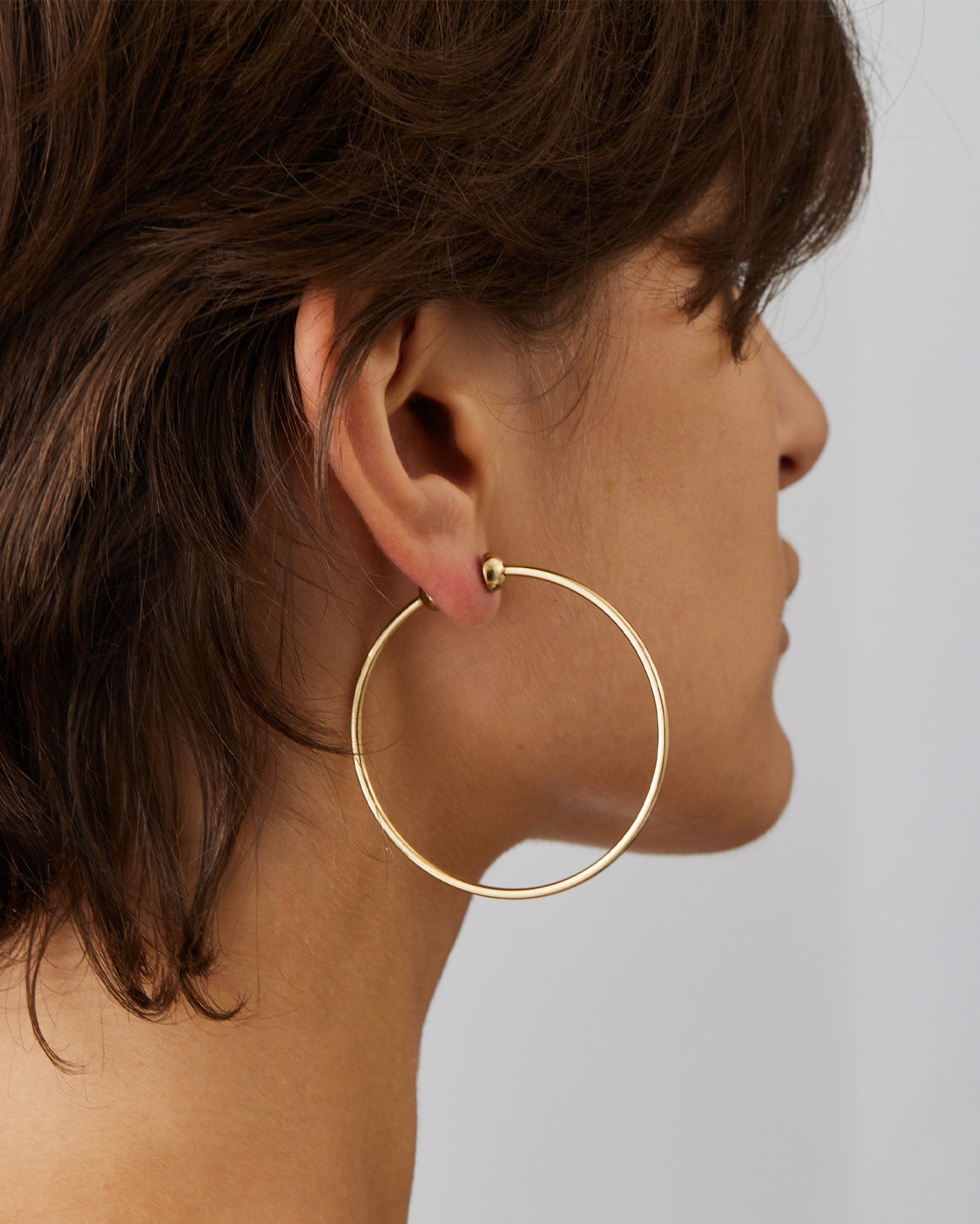 Cher Medium Hoop Earrings - 14K Solid Gold - Oak & Luna